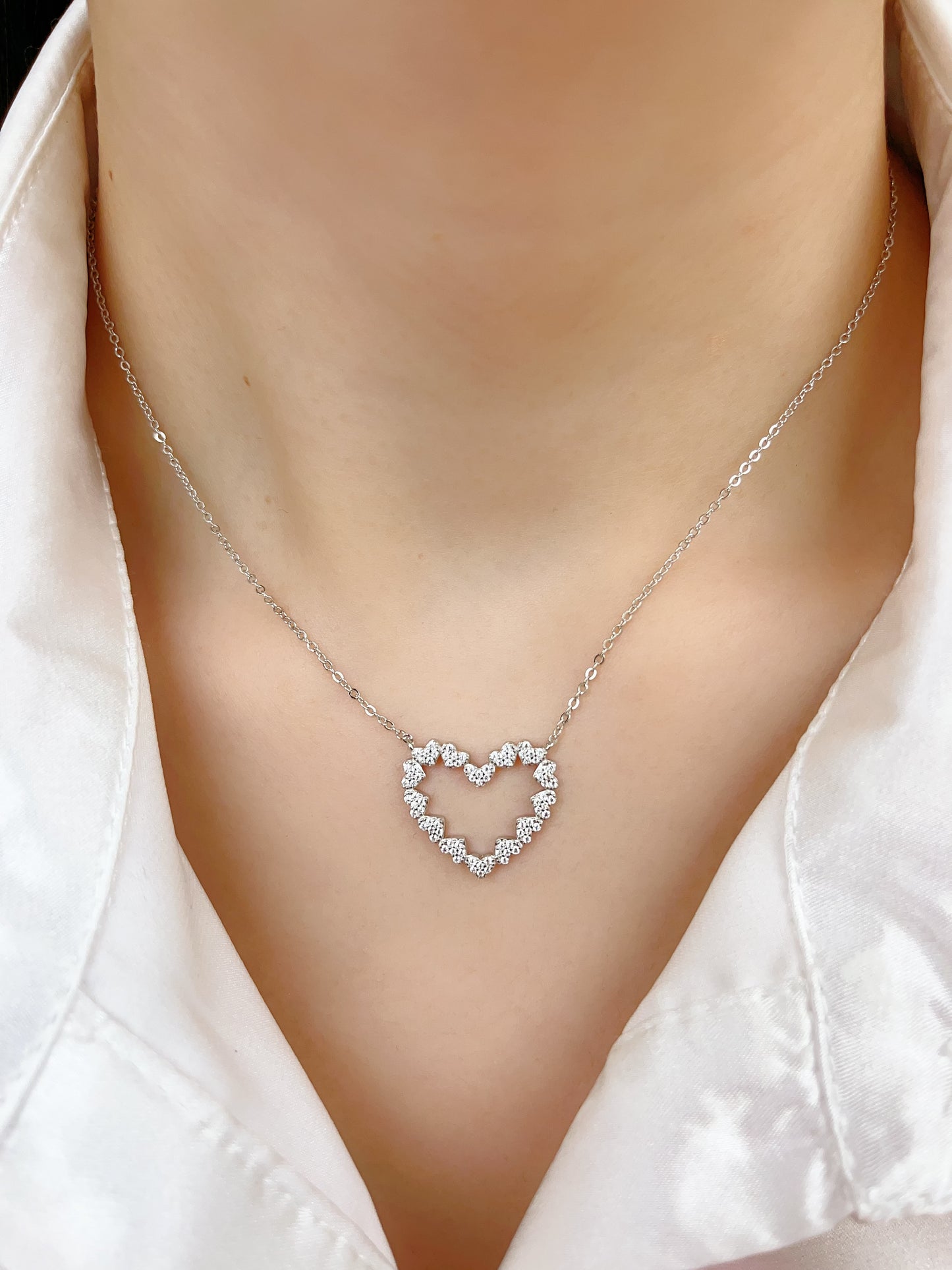 925 Sterling Silver Heart Necklace for Women Jewelry - LAX Jewelry