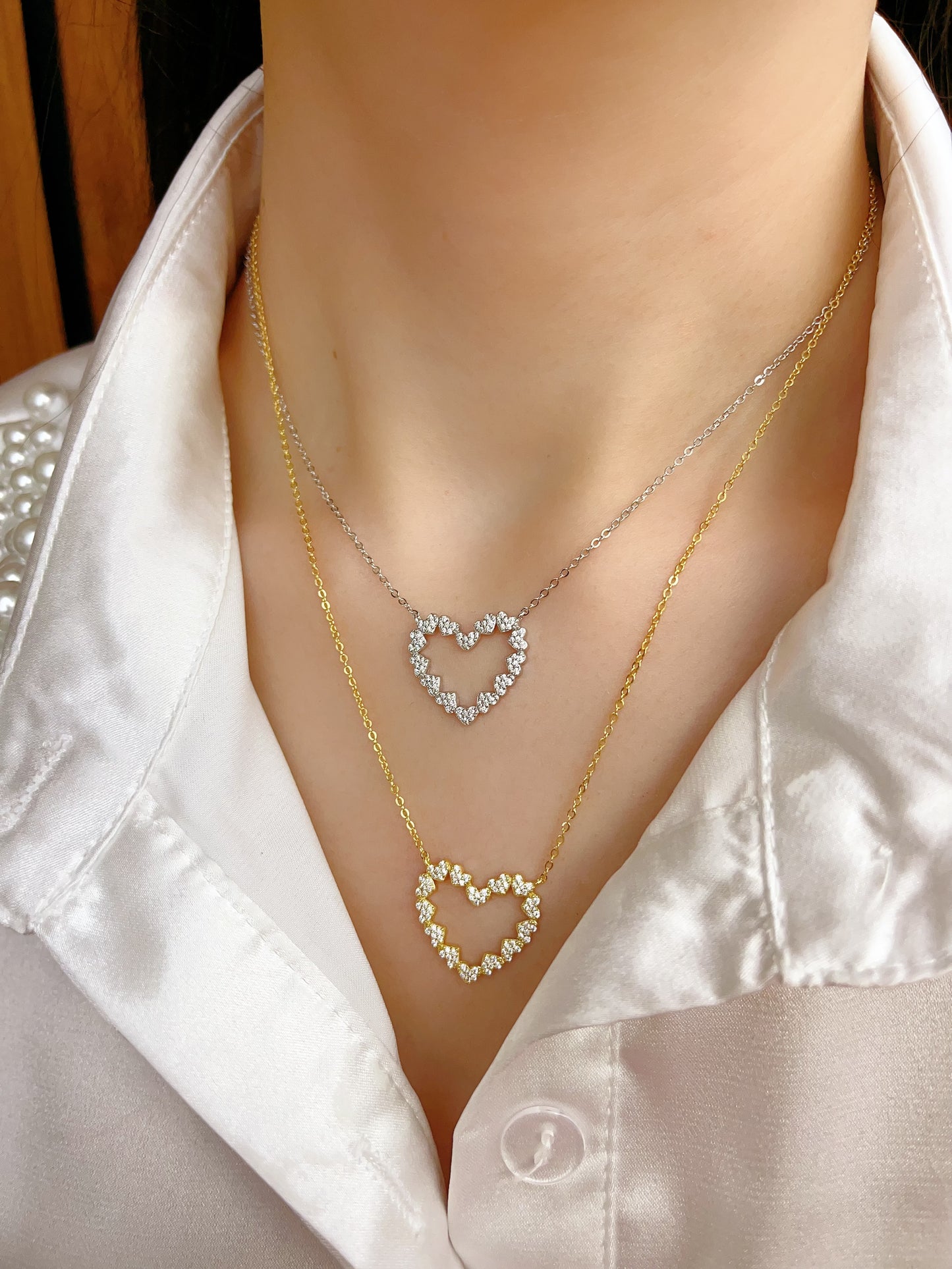 925 Sterling Silver Heart Necklace for Women Jewelry - LAX Jewelry