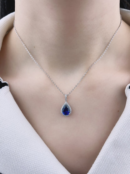 Sterling Silver with Elegant Gemstone Necklace for Women - LAX Jewelry