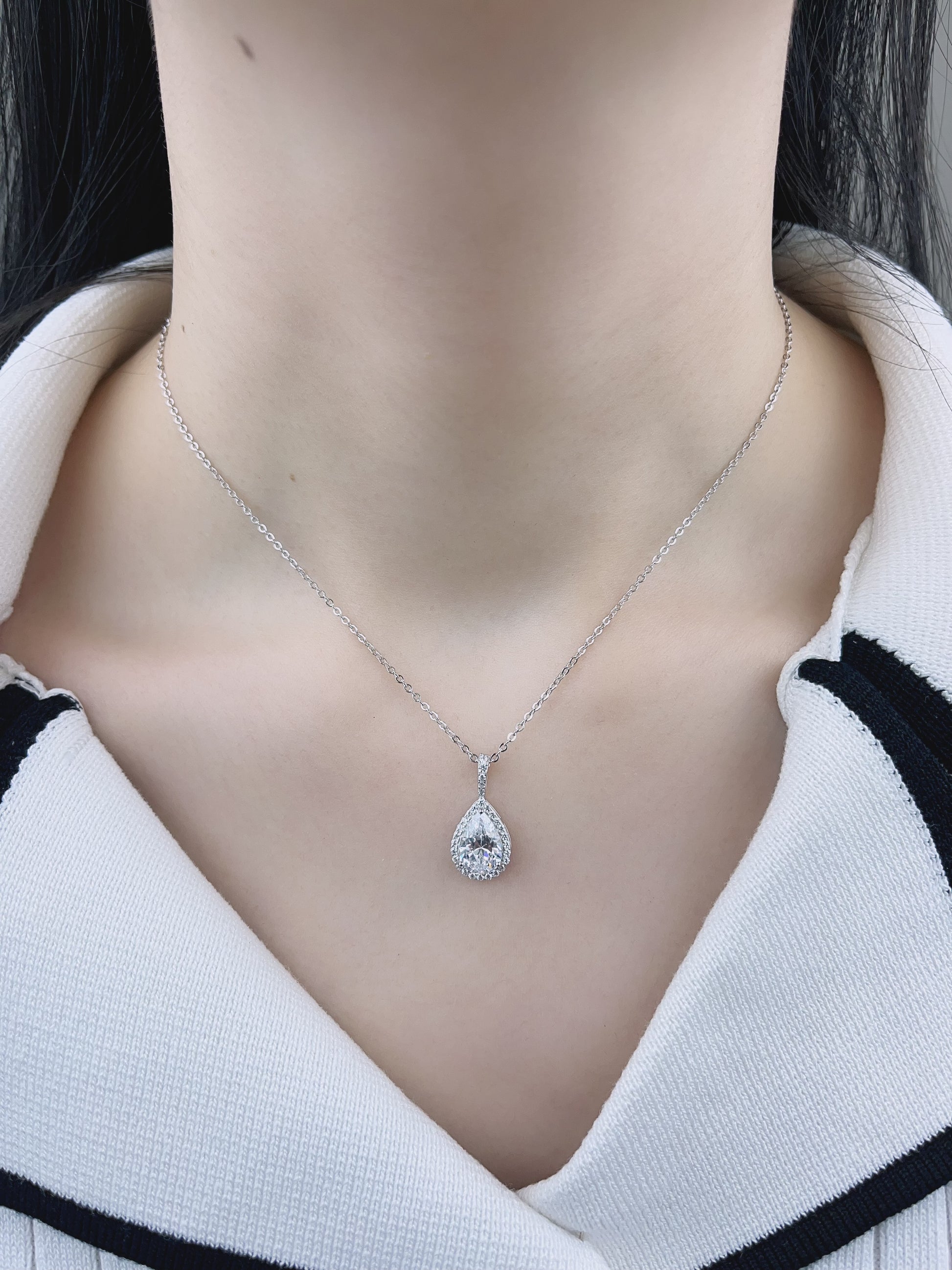 Sterling Silver with Elegant Gemstone Necklace for Women - LAX Jewelry