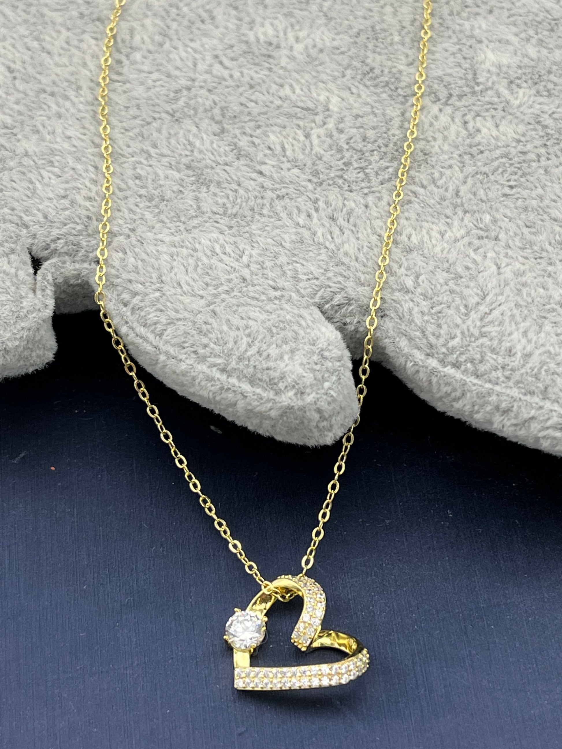 Sterling Silver Heart-Shaped Pendant Fully Encrusted with Simulated Diamonds - LAX Jewelry