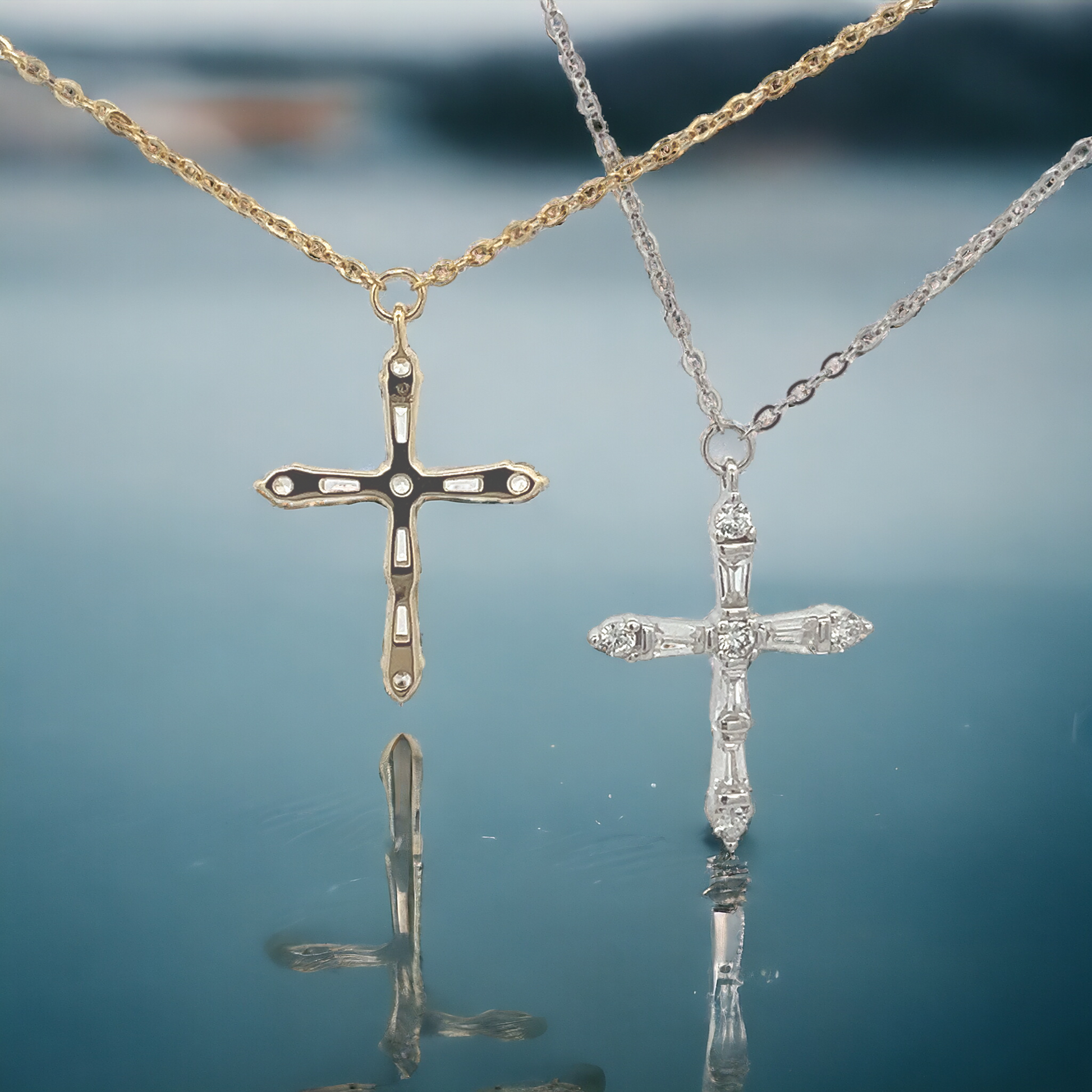 925 Sterling Silver Cross Necklace for Women - LAX Jewelry