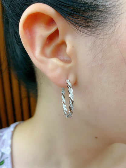 Sterling Silver Large Hoop Earrings for Women - LAX Jewelry