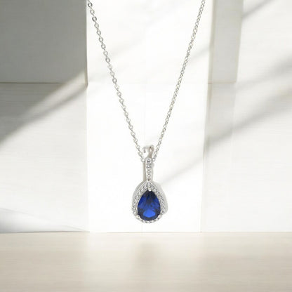 Sterling Silver with Elegant Gemstone Necklace for Women - LAX Jewelry