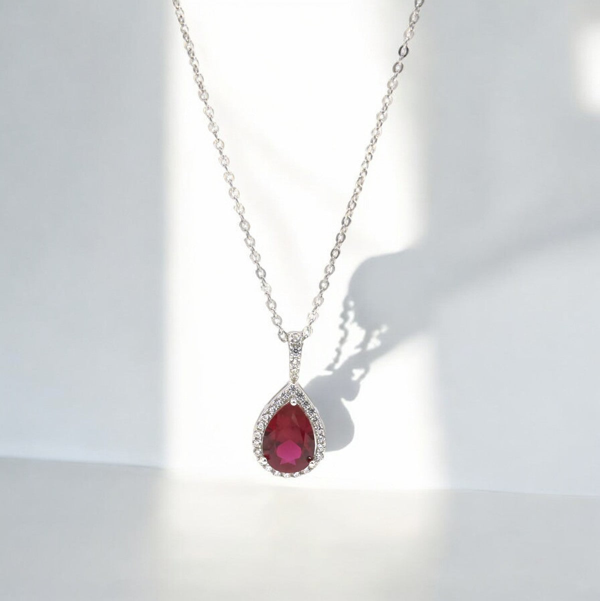 Sterling Silver with Elegant Gemstone Necklace for Women - LAX Jewelry