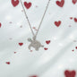 925 Sterling Silver with Turtle Shaped Simulated Diamond Cubic Zirconia Necklace - LAX Jewelry