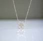 Sterling Silver with Simulated Diamond CZ 4 Flower Petals and 1 Flower Core Necklace for Women - LAX Jewelry