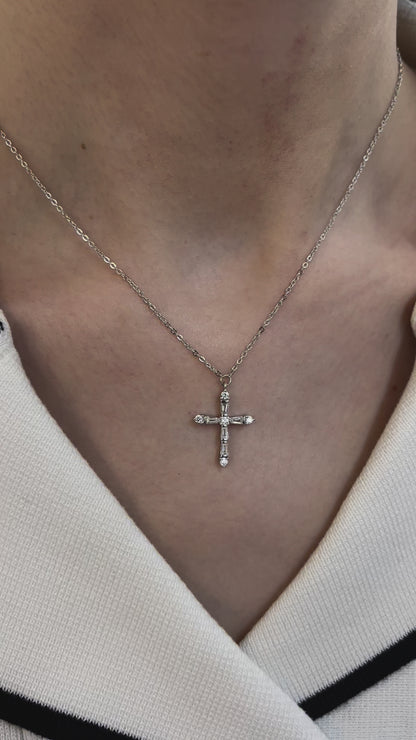 925 Sterling Silver Cross Necklace for Women